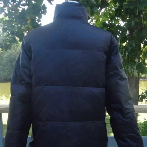 EILEEN FISHER Large Weather Resistant Long Reversible Down Coat Parka - Picture 6 of 7